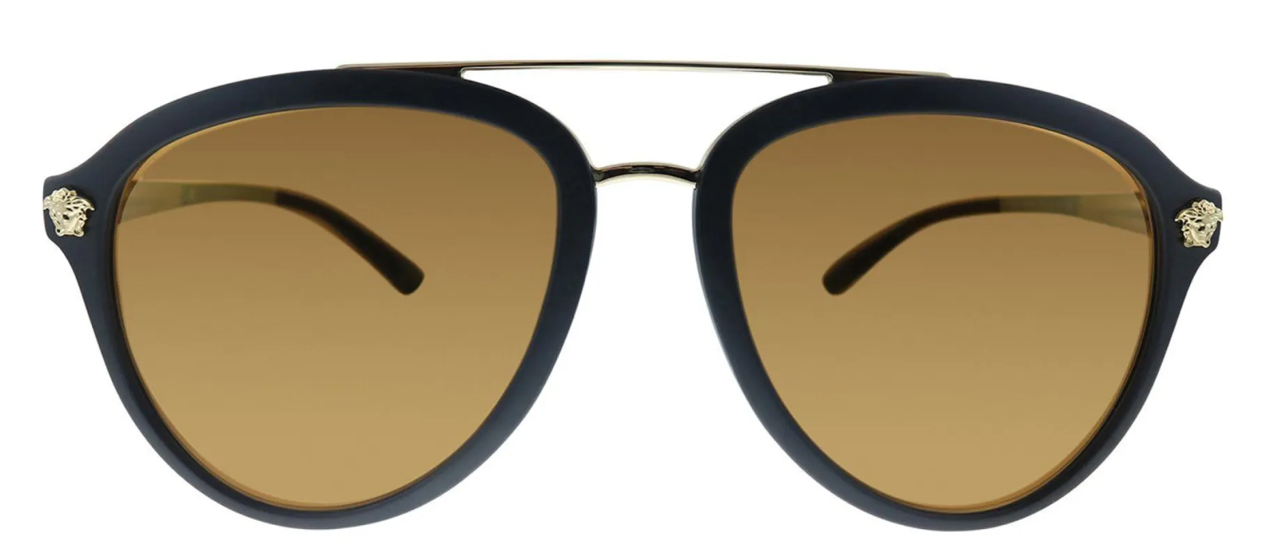 Versace VE 4341 51226H Pilot Metal Black Sunglasses with Gold Gradient Lens sold by Gaffos