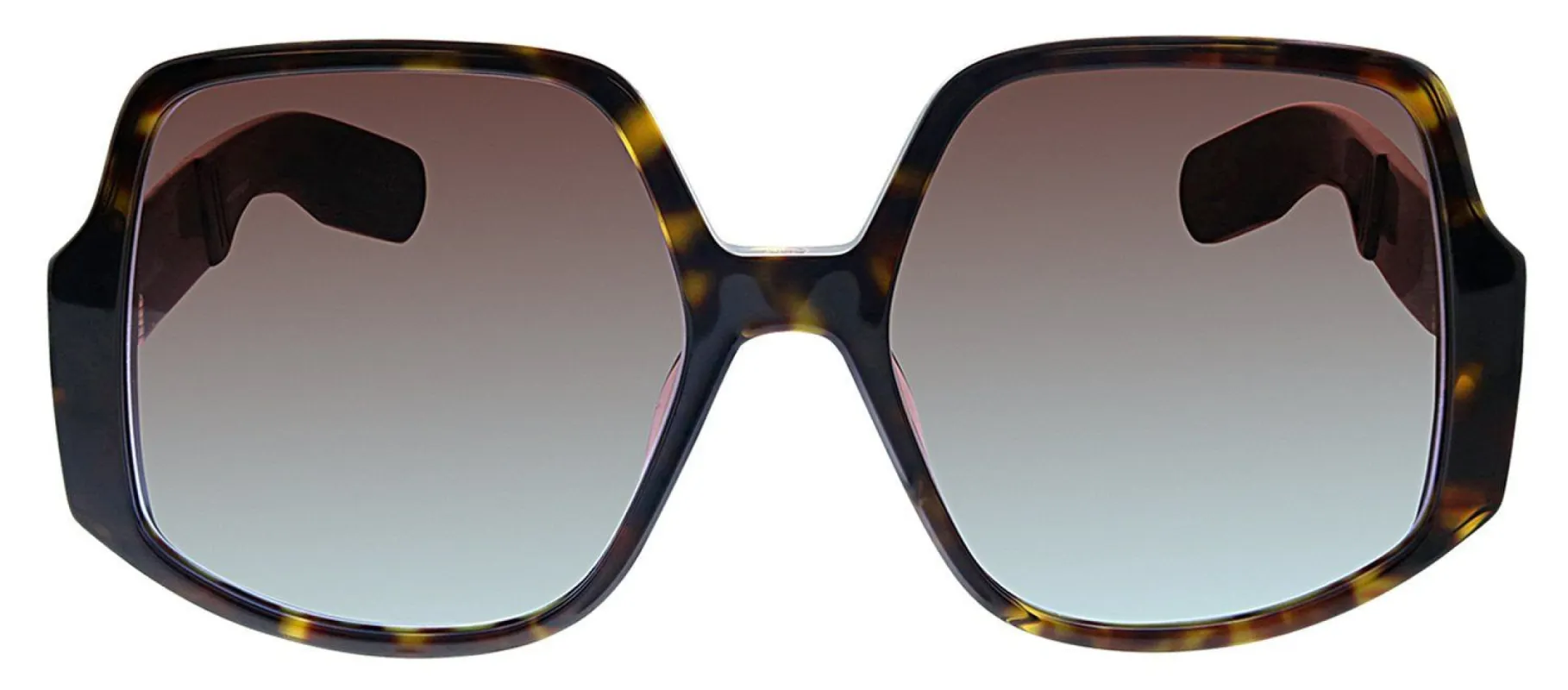 Dior CD InsideOut1 086 YB Square Plastic Havana Sunglasses with Red Gradient Lens sold by Gaffos