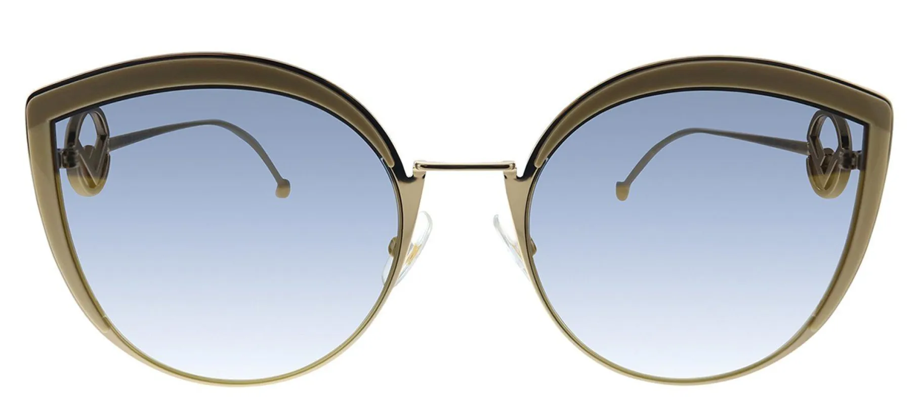 Fendi FF 290/S IJS Cat-Eye Metal Gold Sunglasses with Gold Mirror Lens sold by Gaffos