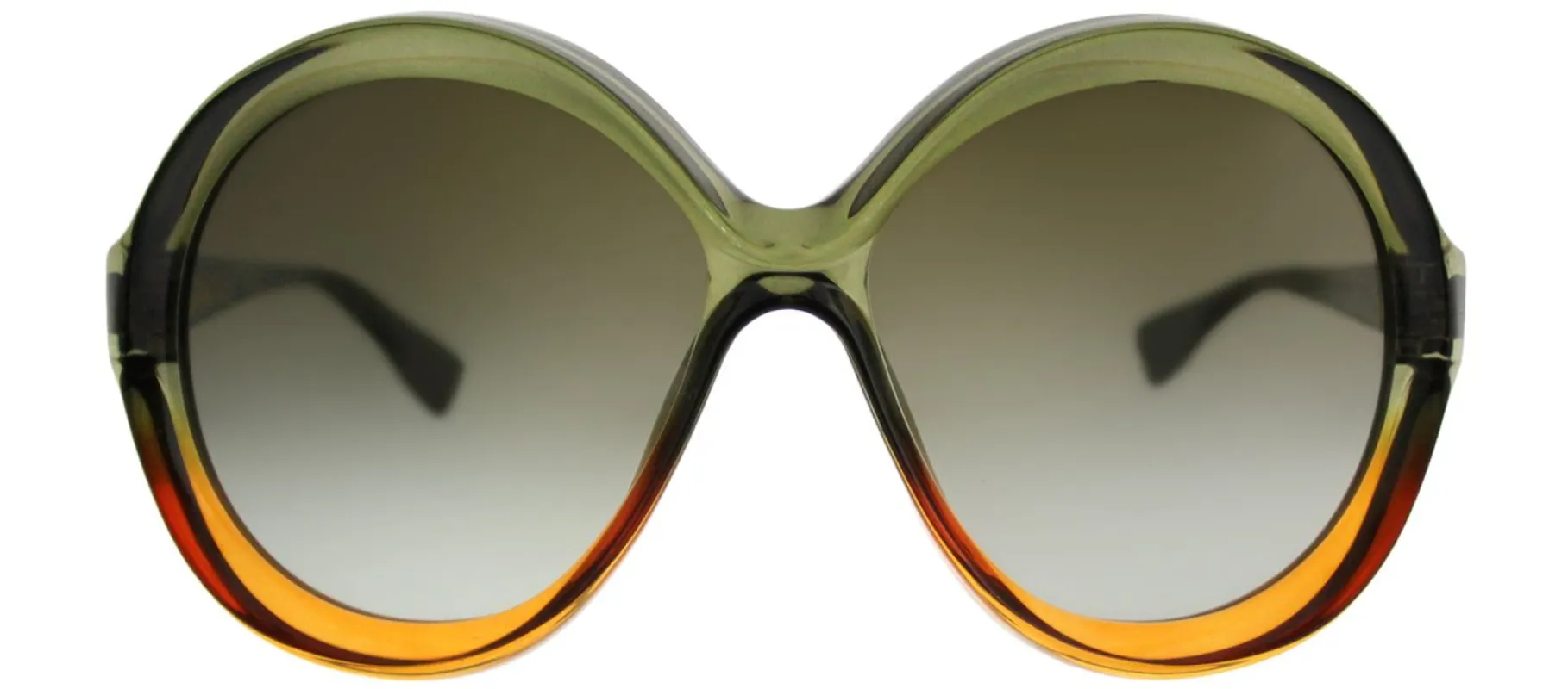 Dior CD DiorBianca LGP Round Plastic Green Sunglasses with Brown Gradient Lens sold by Gaffos