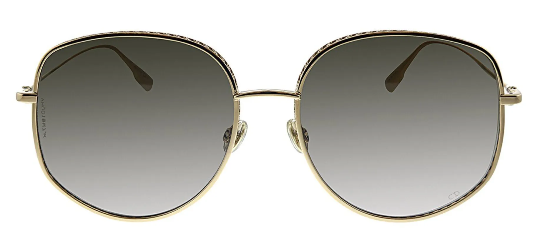 Dior CD DiorByDior2 000 86 Geometric Metal Gold Sunglasses with Brown Gradient Lens sold by Gaffos
