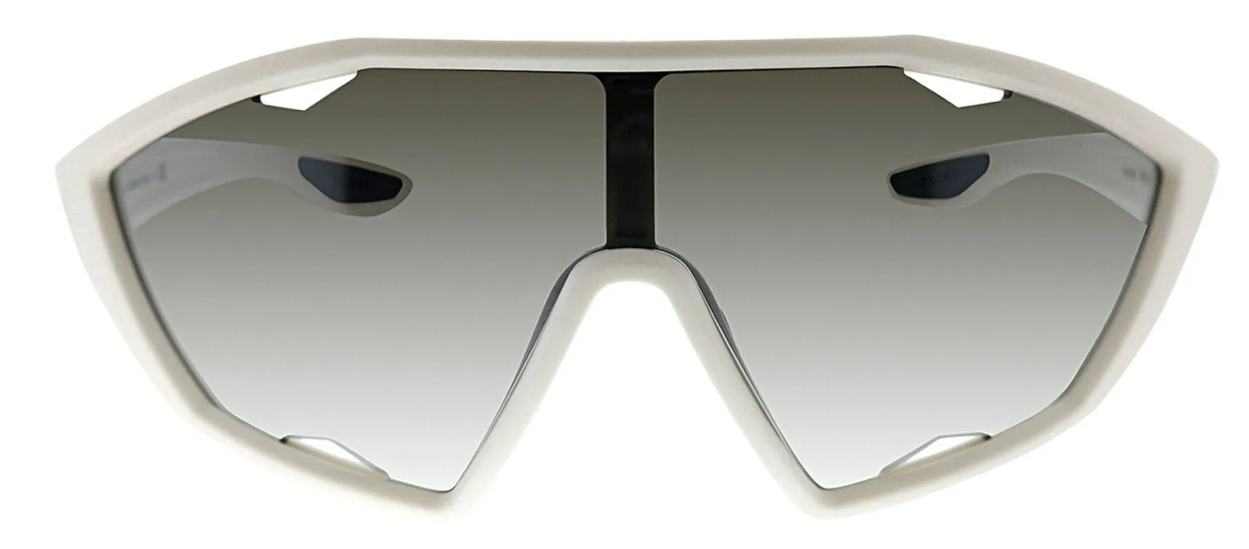 Prada Linea Rossa PS 10US TWK5O0 Cat-Eye Plastic White Sunglasses with Silver Mirror Lens made by Gaffos