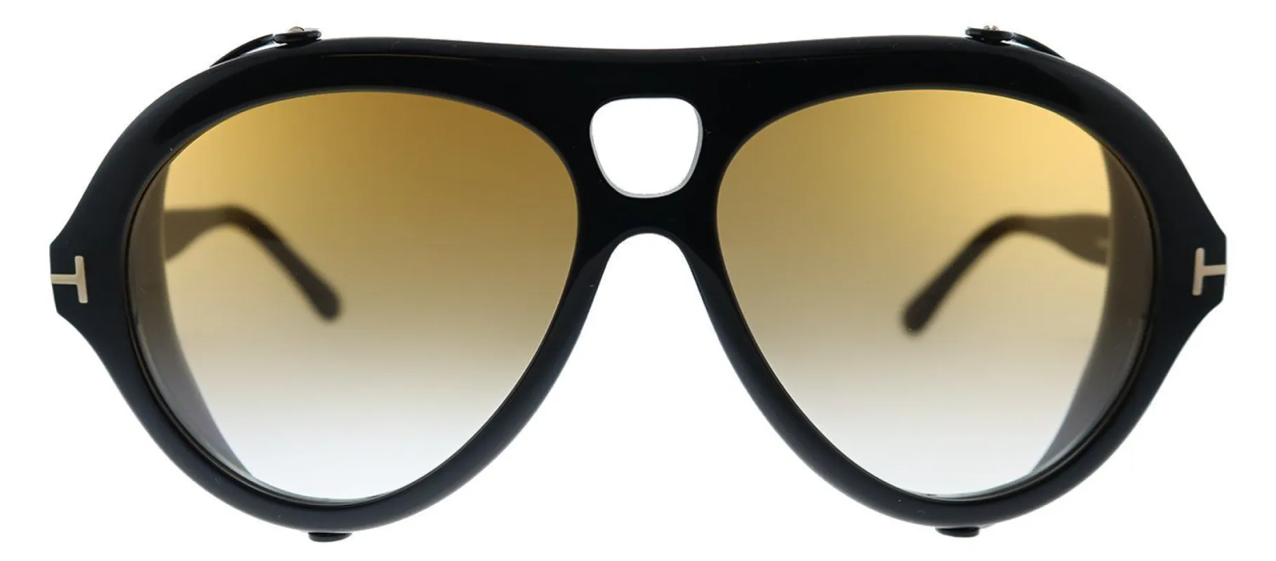 Tom Ford Neughman TF 882 01B Aviator Plastic Black Sunglasses with Orange Gradient Lens sold by Gaffos