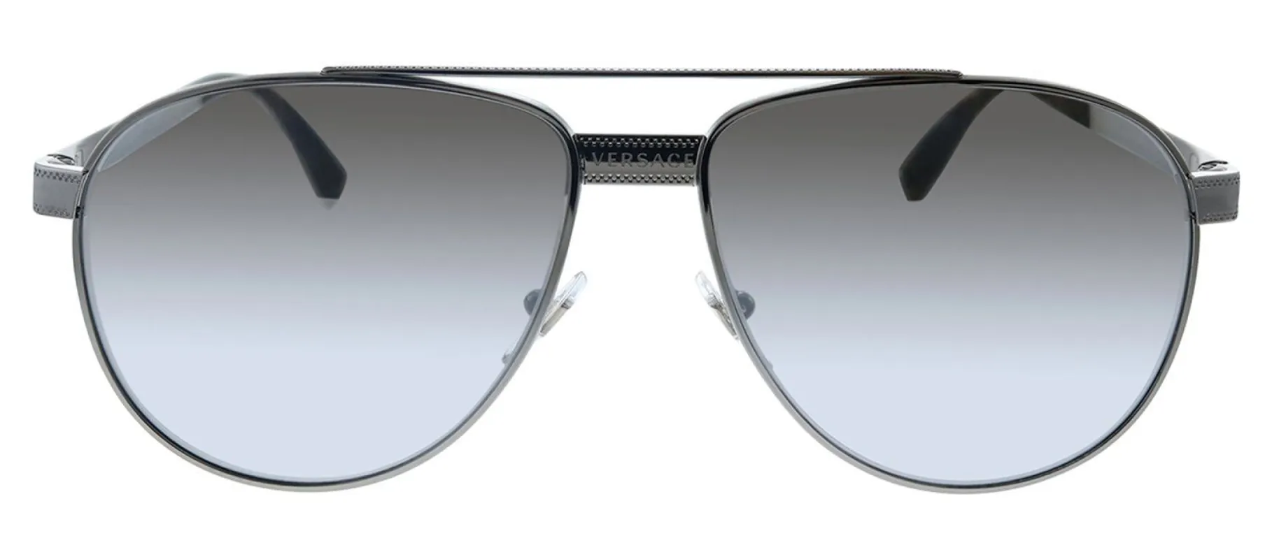 Versace VE 2209 10016V Oval Metal Gunmetal Sunglasses with Silver Mirror Lens sold by Gaffos