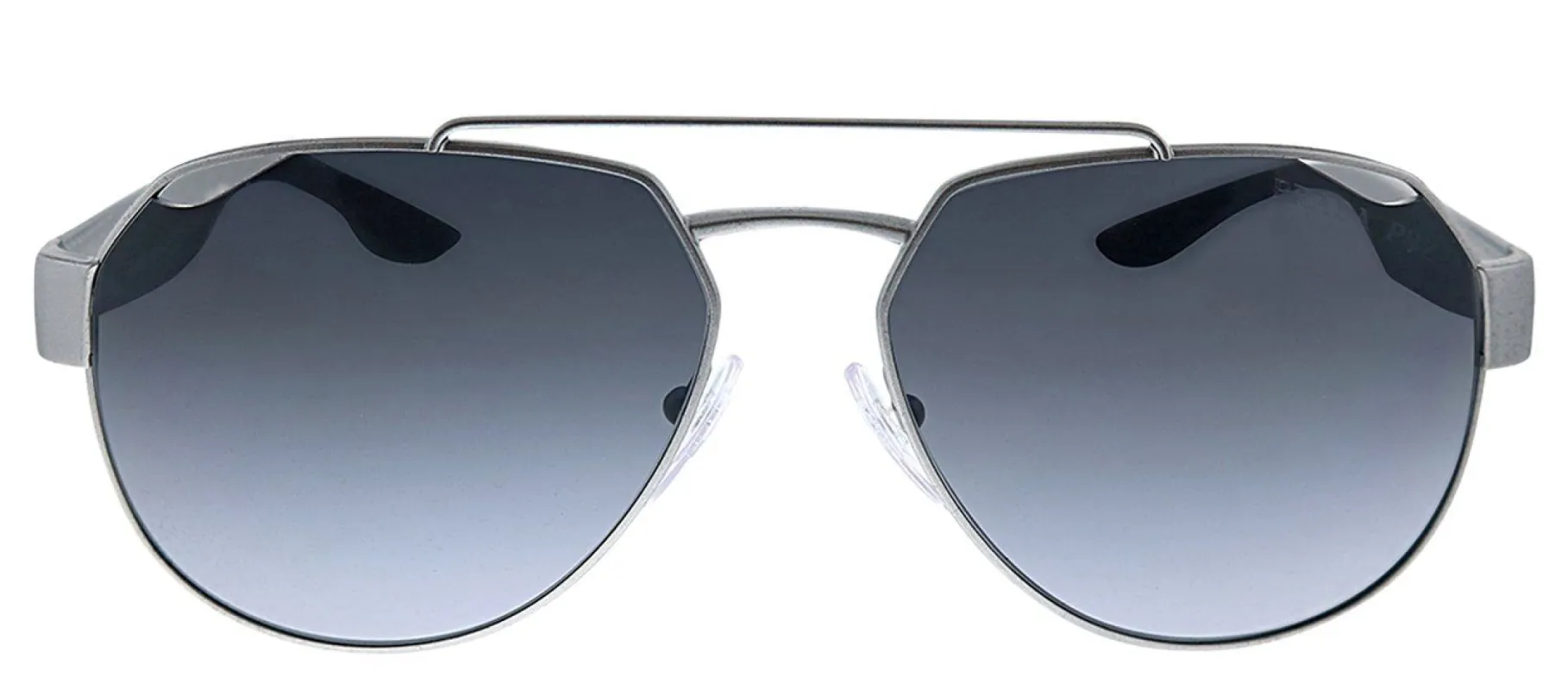 Prada Linea Rossa PS 57US 4495W1 Pilot Metal Grey Sunglasses with Grey Polarized Lens sold by Gaffos