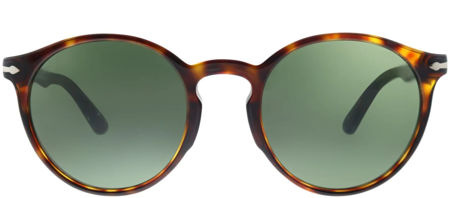 Persol PO 3171S 24/31 Round Plastic Tortoise/ Havana Sunglasses with Green Lens sold by Gaffos