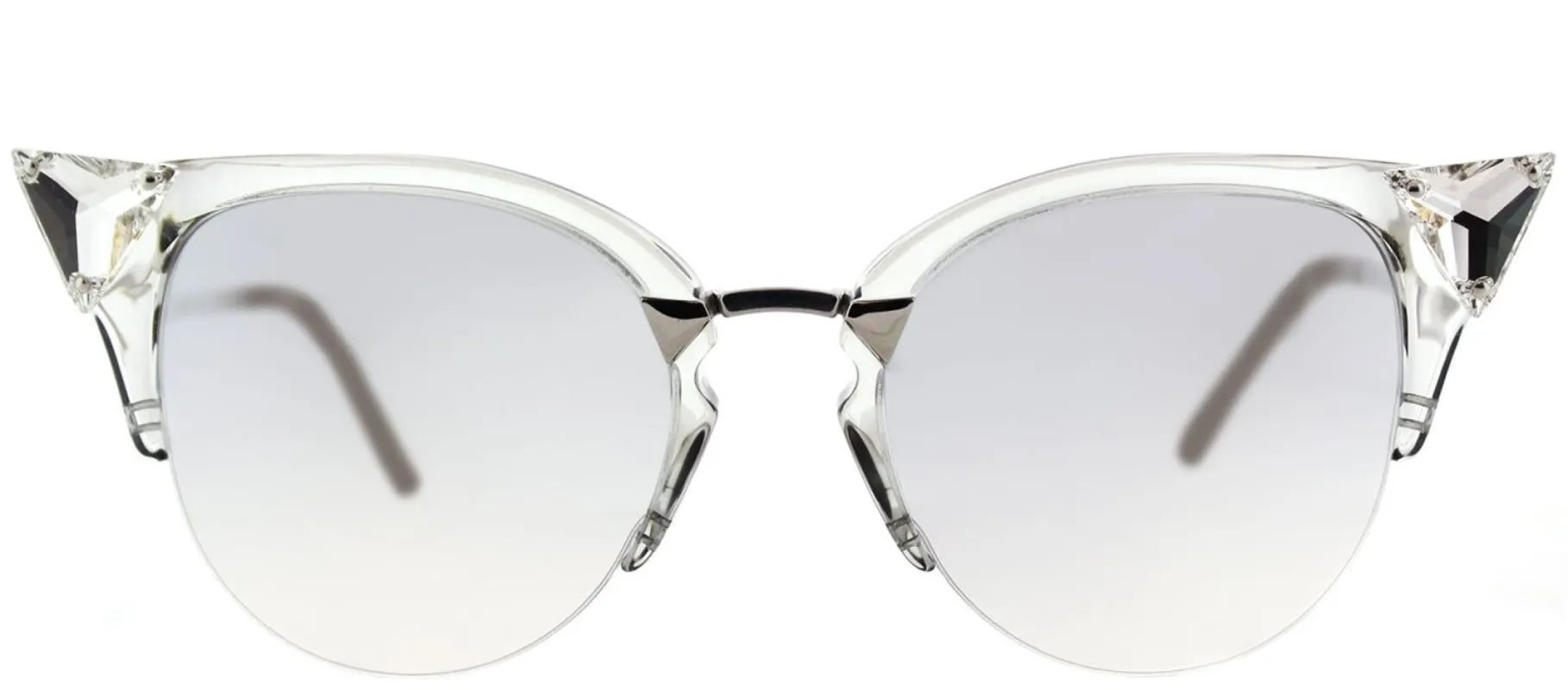 Fendi FF 0041 27C Cat-Eye Plastic Silver Sunglasses with Silver Mirror Lens sold by Gaffos