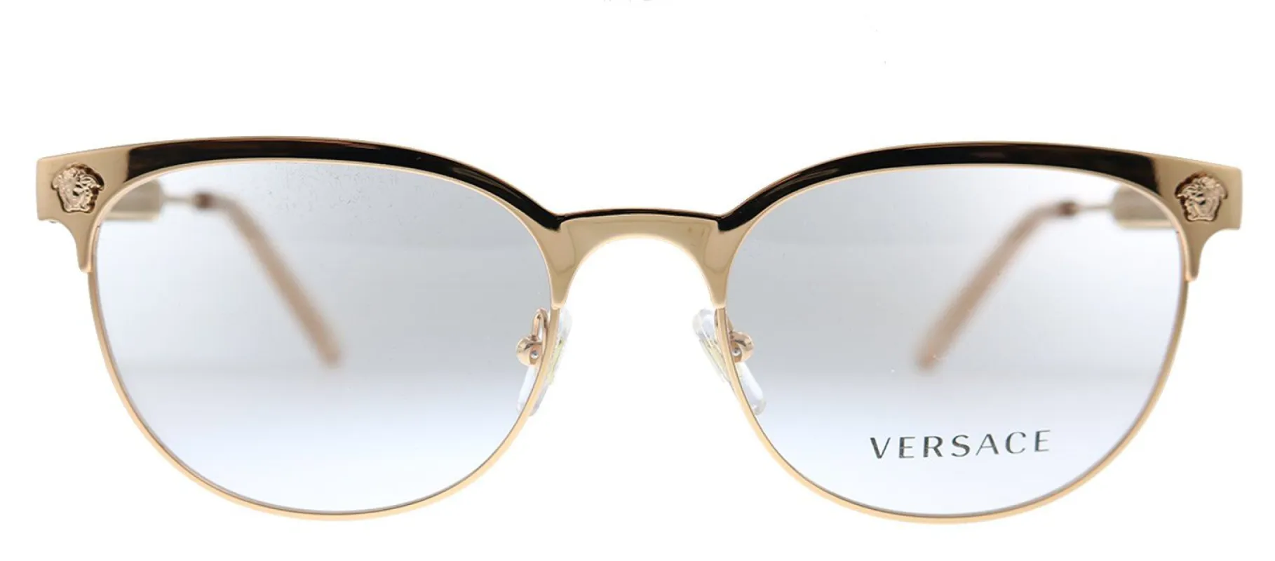 Versace VE 1268 1412 Semi-Rimless Metal Black Eyeglasses with Demo Lens sold by Gaffos