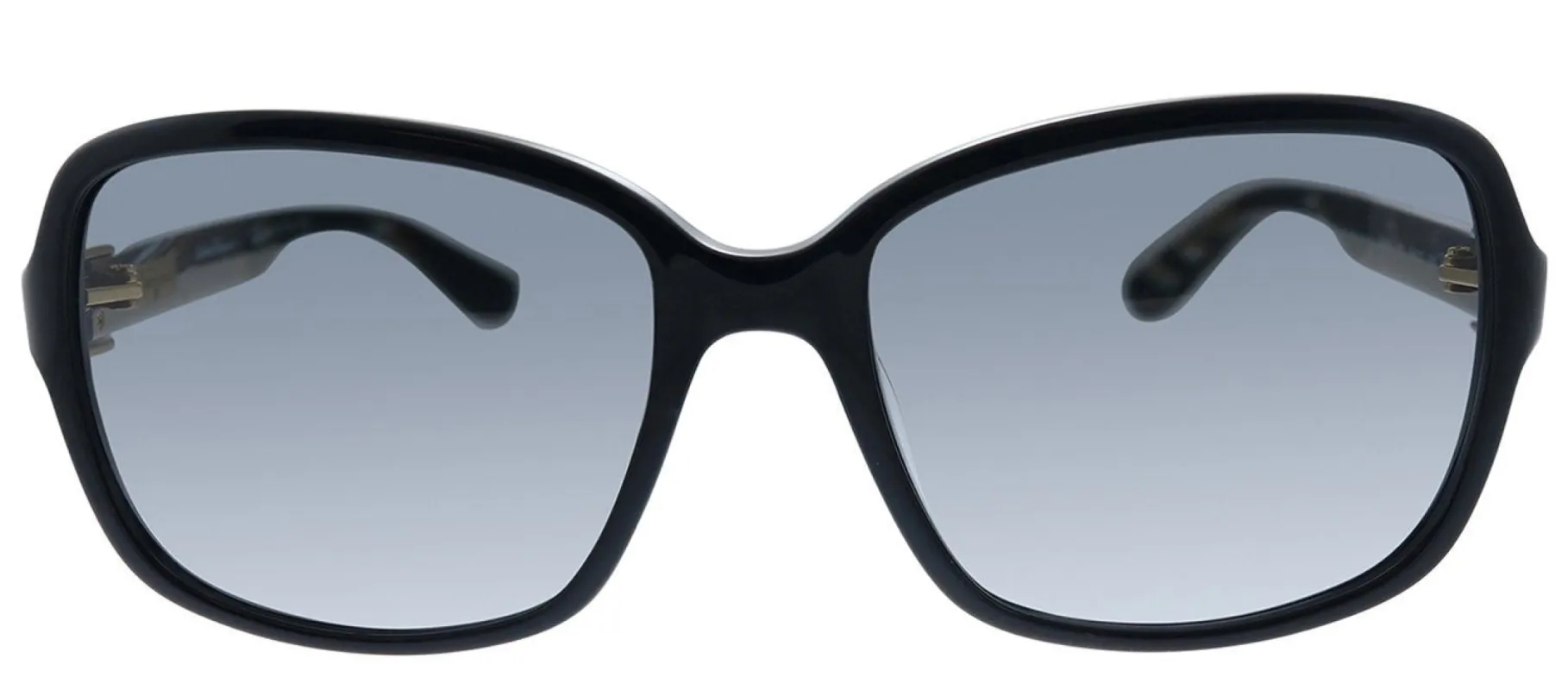 Salvatore Ferragamo SF 606S 001 Rectangle Plastic Black Sunglasses with Grey Gradient Lens sold by Gaffos