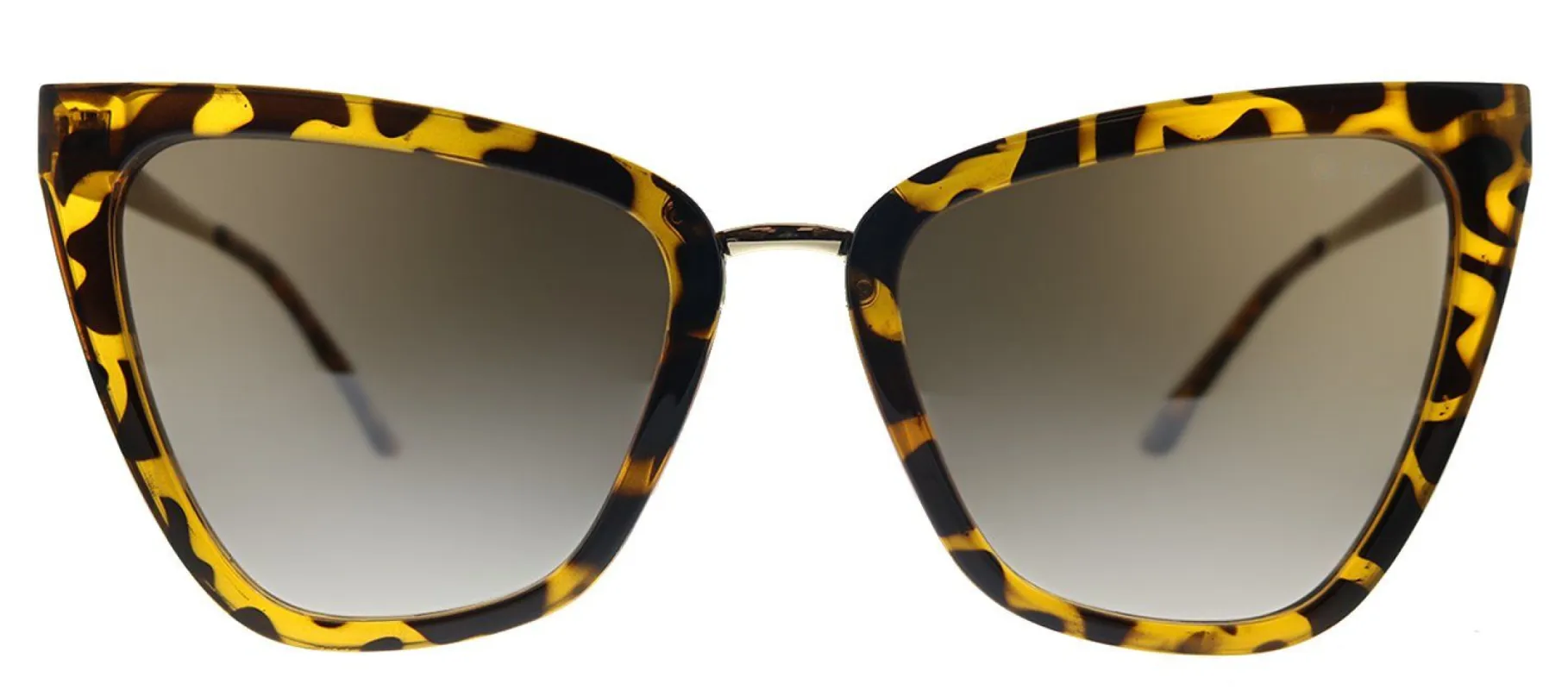 Quay Australia QM Reina TORT/BRNFLS Cat-Eye Plastic Tortoise Sunglasses with Brown Mirror Lens made by Gaffos
