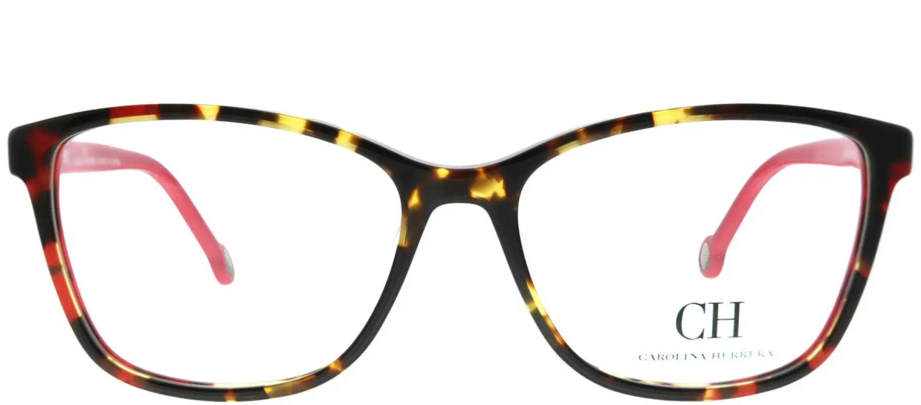 Carolina Herrera VHE 717K 741 Square Plastic Tortoise/ Havana Eyeglasses with Demo Lens made by Gaffos