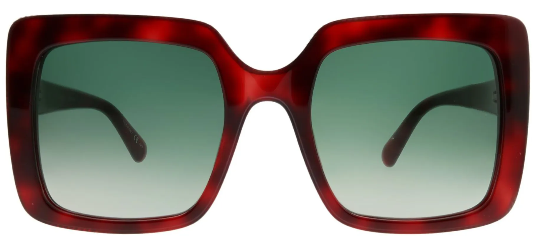 Stella McCartney SC 0093S 002 Square Plastic Tortoise/ Havana Sunglasses with Green Gradient Lens sold by Gaffos