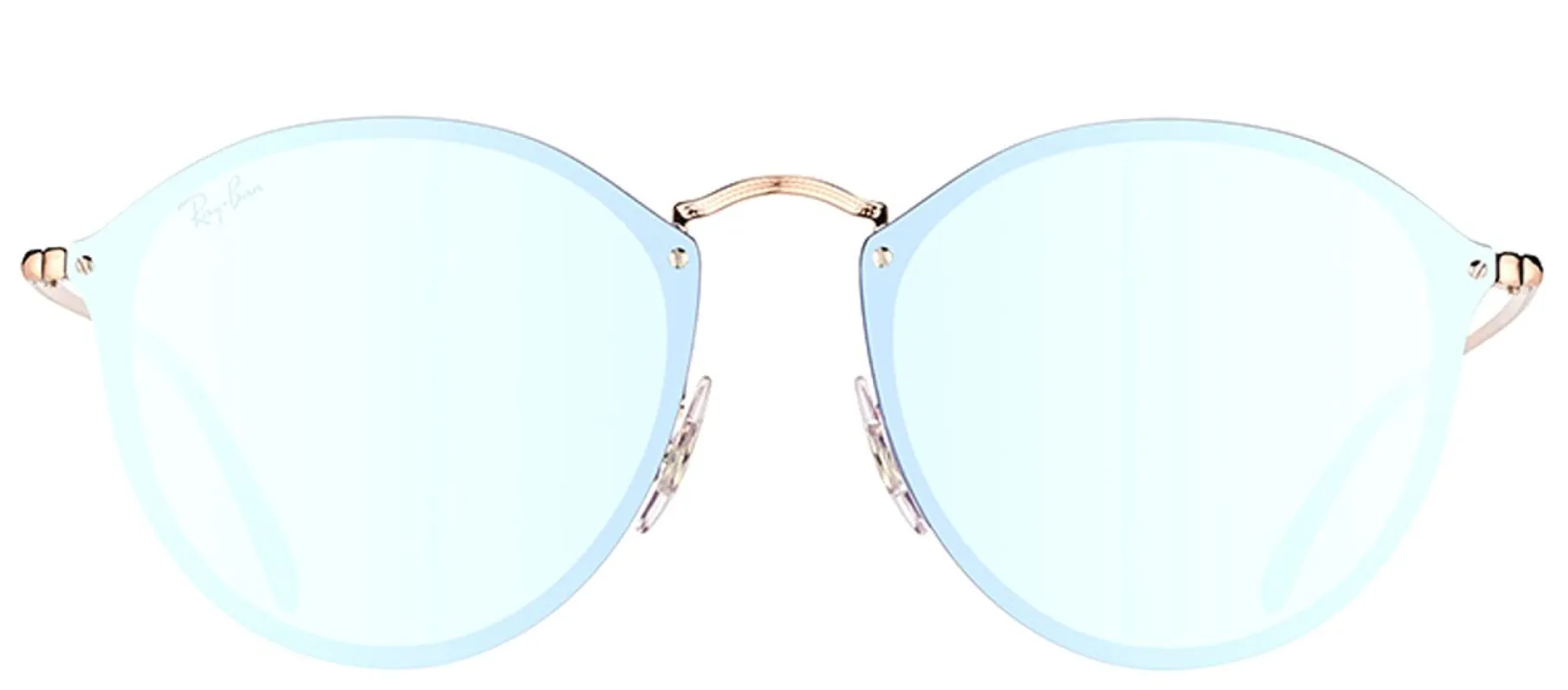 Ray-Ban RB 3574N 90351U Round Metal Brown Sunglasses with Dark Violet Silver Mirror Lens sold by Gaffos