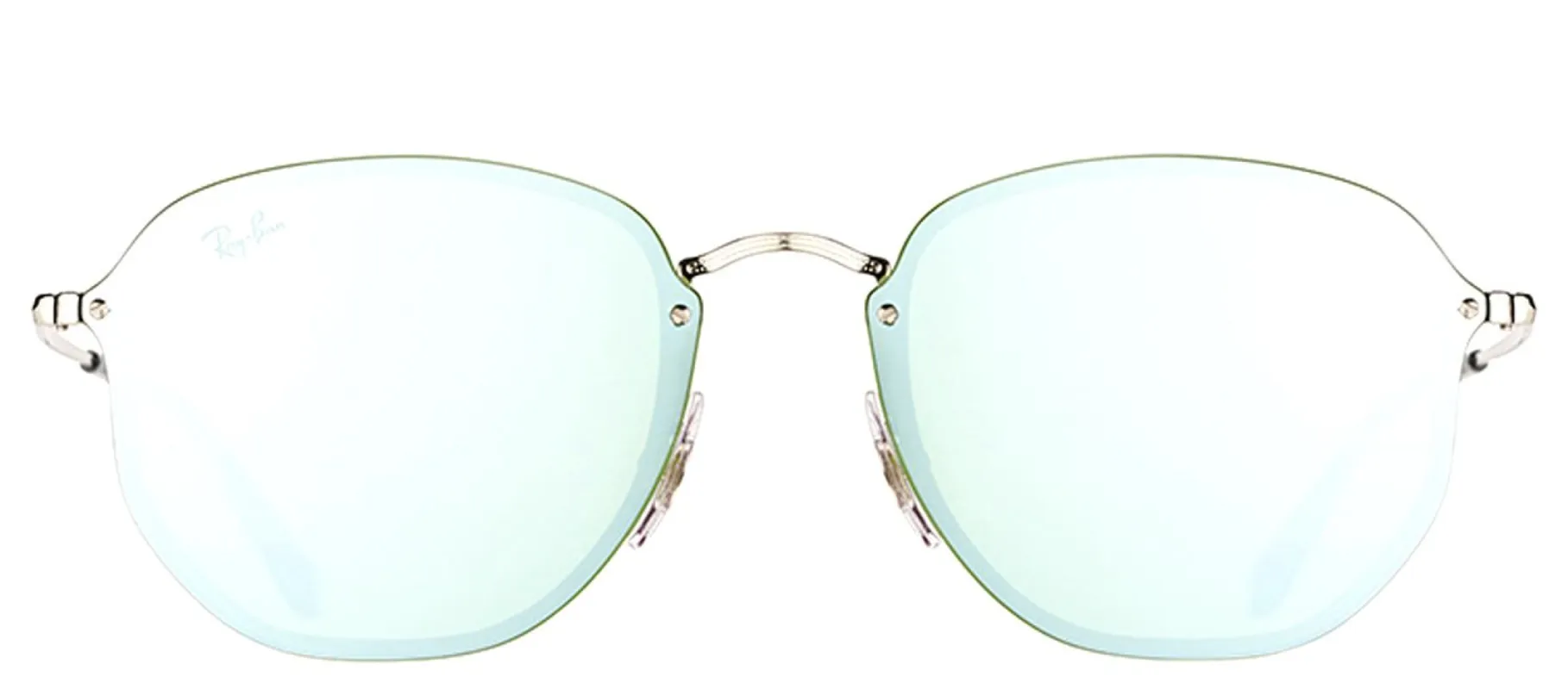 Ray-Ban RB 3579N 003/30 Square Metal Silver Sunglasses with Dark Green Silver Mirror Lens sold by Gaffos
