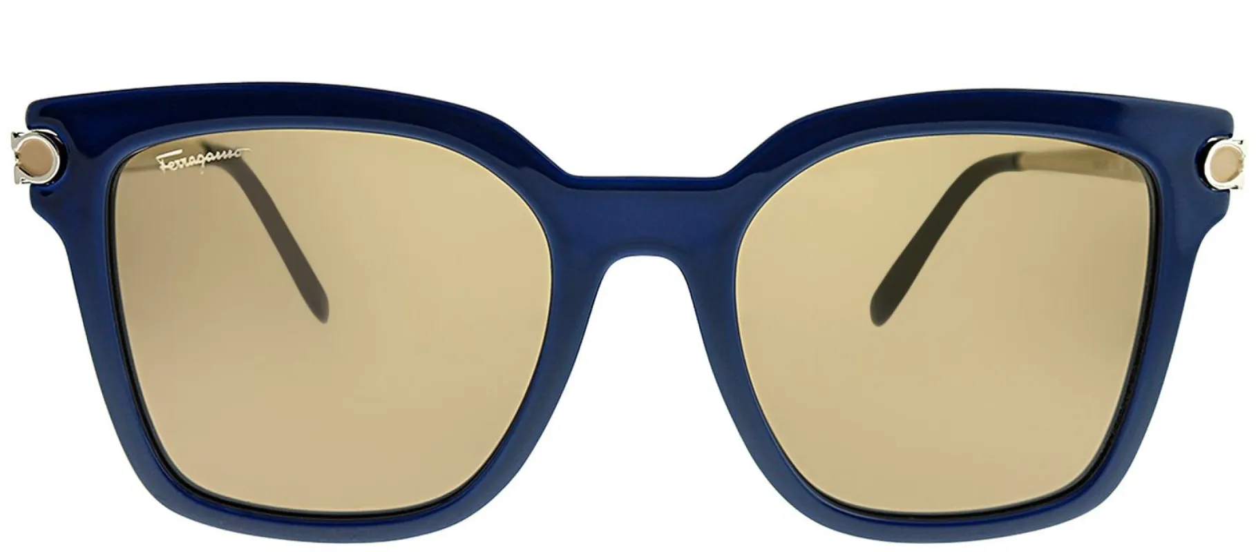Salvatore Ferragamo SF 832S 414 Square Plastic Blue Sunglasses with Brown Lens sold by Gaffos