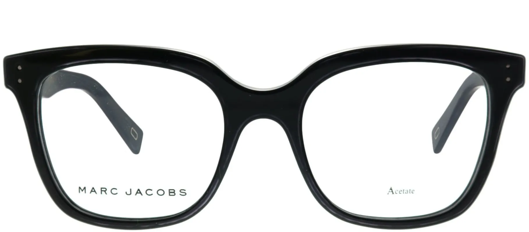 Marc Jacobs Marc 122 807 Square Plastic Black Eyeglasses with Demo Lens made by Gaffos