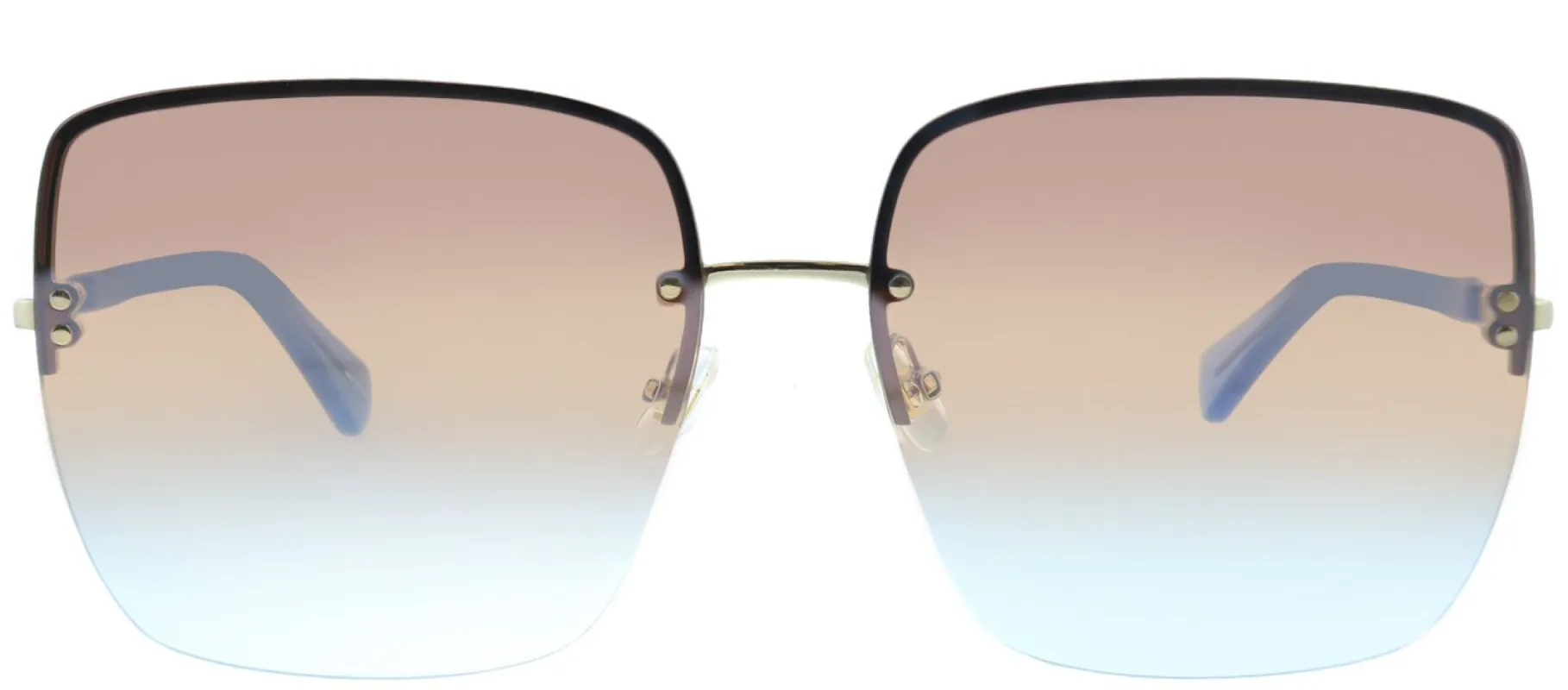 Kate Spade KS Janay PJP EL Square Metal Gold Sunglasses with Brown Pink Gradient Lens sold by Gaffos