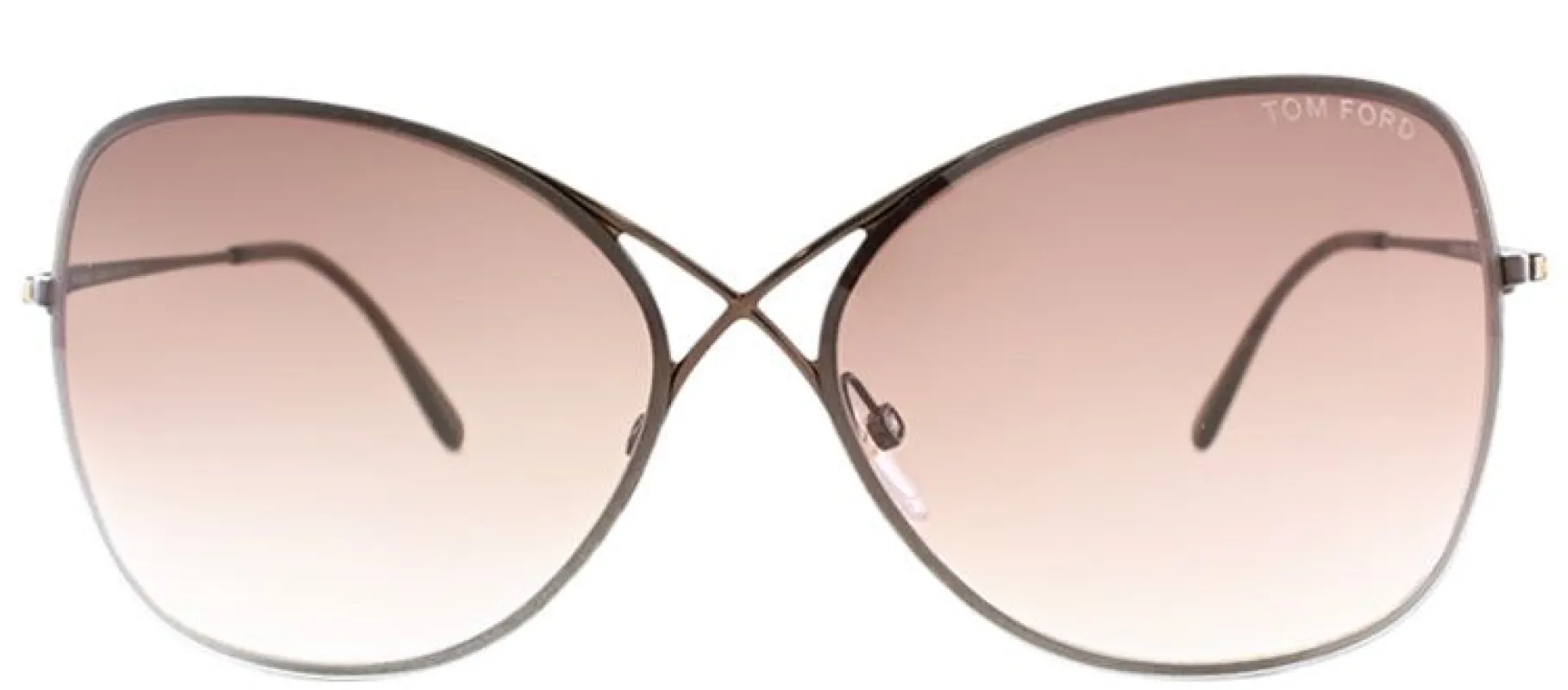 Tom Ford Collete TF 250 48F Fashion Metal Brown Sunglasses with Rose Gradient Lens sold by Gaffos
