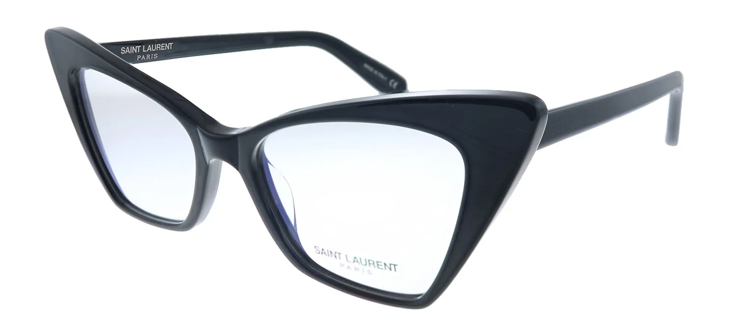 Saint Laurent VICTOIRE SL 244 001 Cat-Eye Acetate Black Eyeglasses with Demo Lens sold by Gaffos product image thumbnail 2