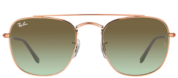 Ray-Ban RB 3557 9002A6 Square Metal Bronze Sunglasses with Green Gradient Lens sold by Gaffos