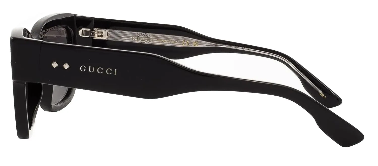 Gucci GUCCI LOGO GG 1217S 001 Square Plastic Black Sunglasses with Grey Lens sold by Gaffos product image thumbnail 3
