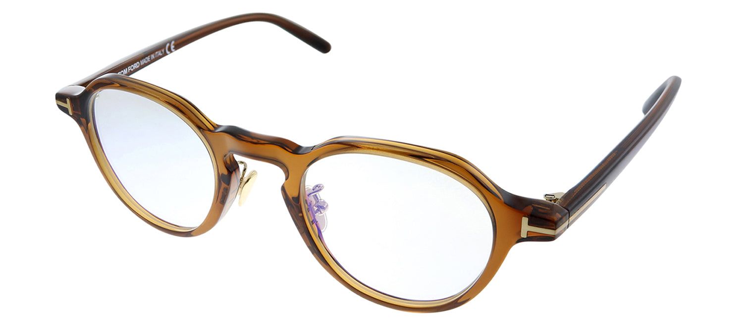 Tom Ford FT 5726-DB 045 Brown Round Plastic Eyeglasses with Demo Lens sold by Gaffos product image thumbnail 2