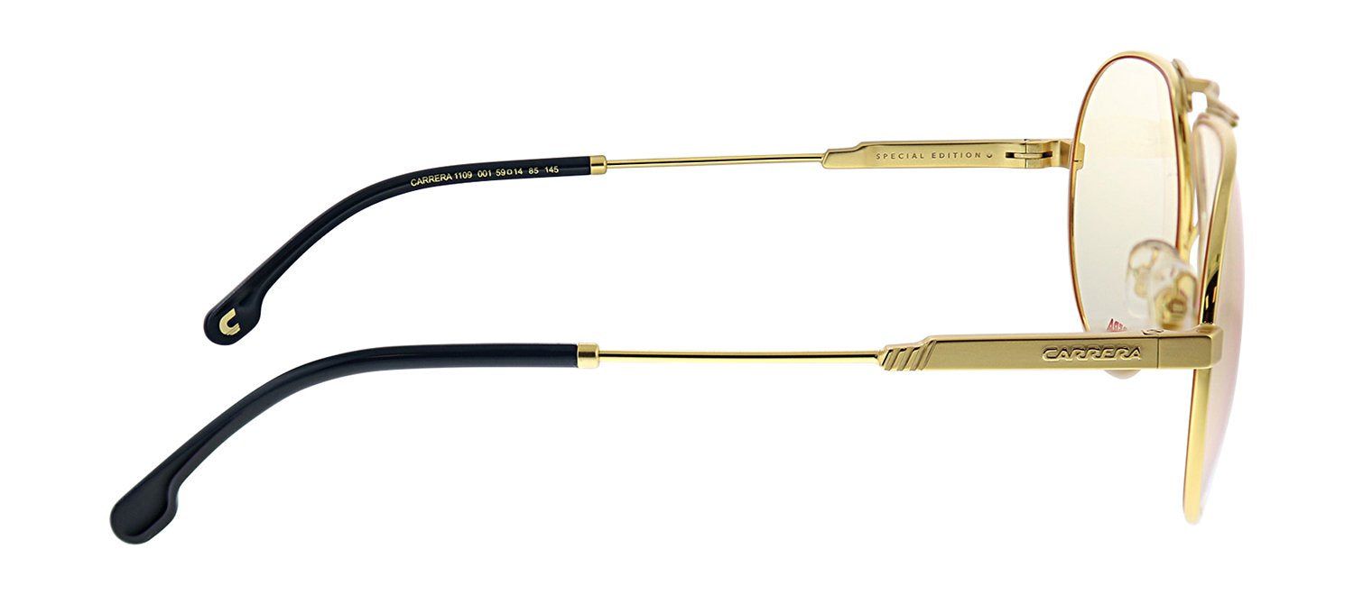 Carrera CA Carrera1109 001 Aviator Metal Gold Sunglasses with Light Grey Gradient Lens sold by Gaffos product image thumbnail 3