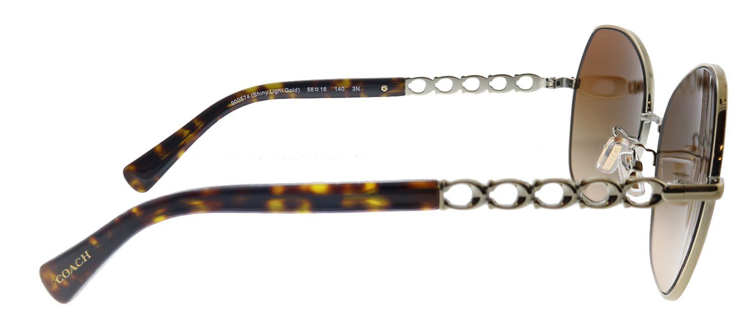 Coach L1130 HC 7112 900574 Butterfly Metal Gold Sunglasses with Brown Gradient Lens sold by Gaffos product image thumbnail 3