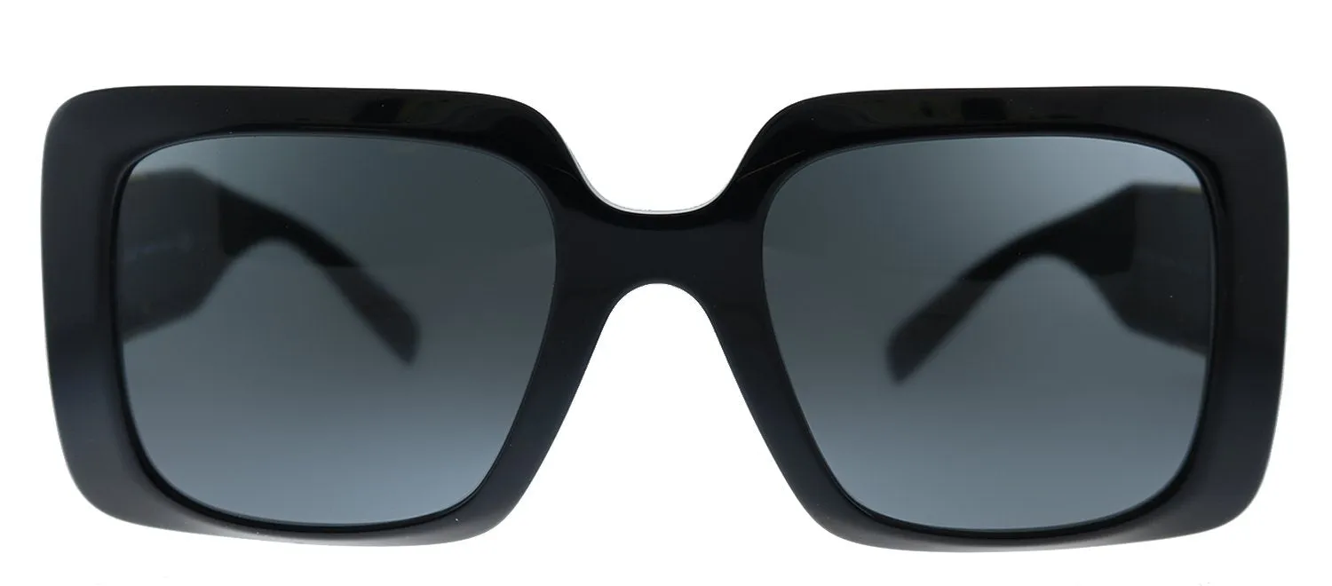 Versace VE 4405 GB1/87 Rectangle Plastic Black Sunglasses with Grey Lens sold by Gaffos