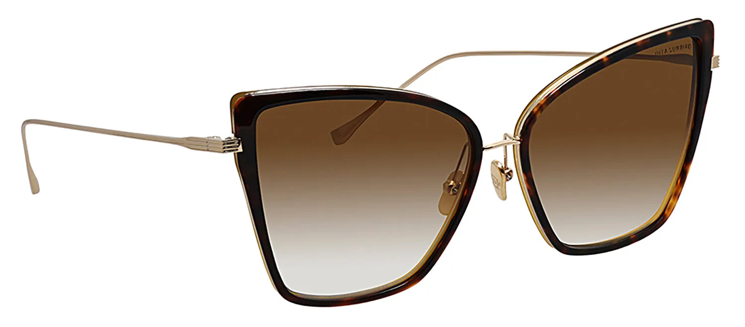 Dita DT 21013 B-TRT-GLD Cat-Eye Metal Tortoise Sunglasses with Brown Gradient Lens sold by Gaffos product image thumbnail 2