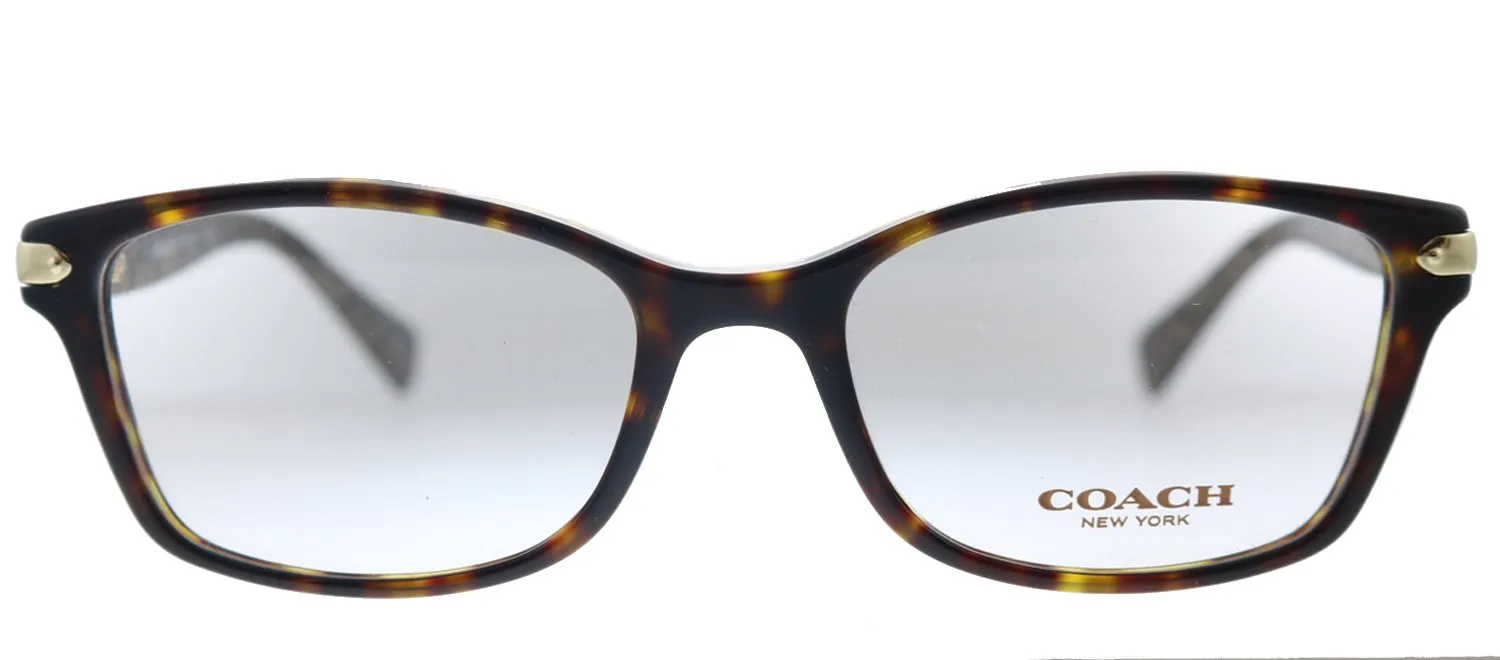 Coach HC 6065 5291 Rectangle Plastic Havana Eyeglasses with Demo Lens sold by Gaffos