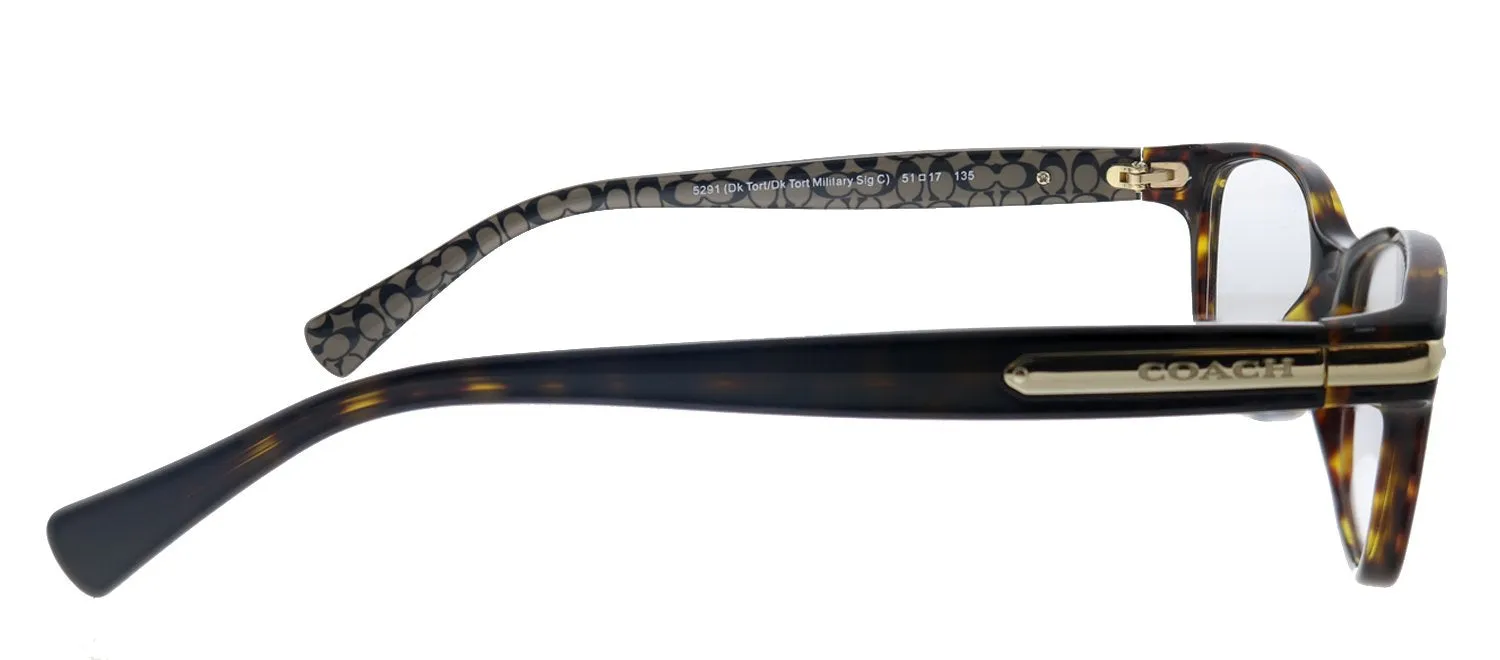 Coach HC 6065 5291 Rectangle Plastic Havana Eyeglasses with Demo Lens sold by Gaffos product image thumbnail 3