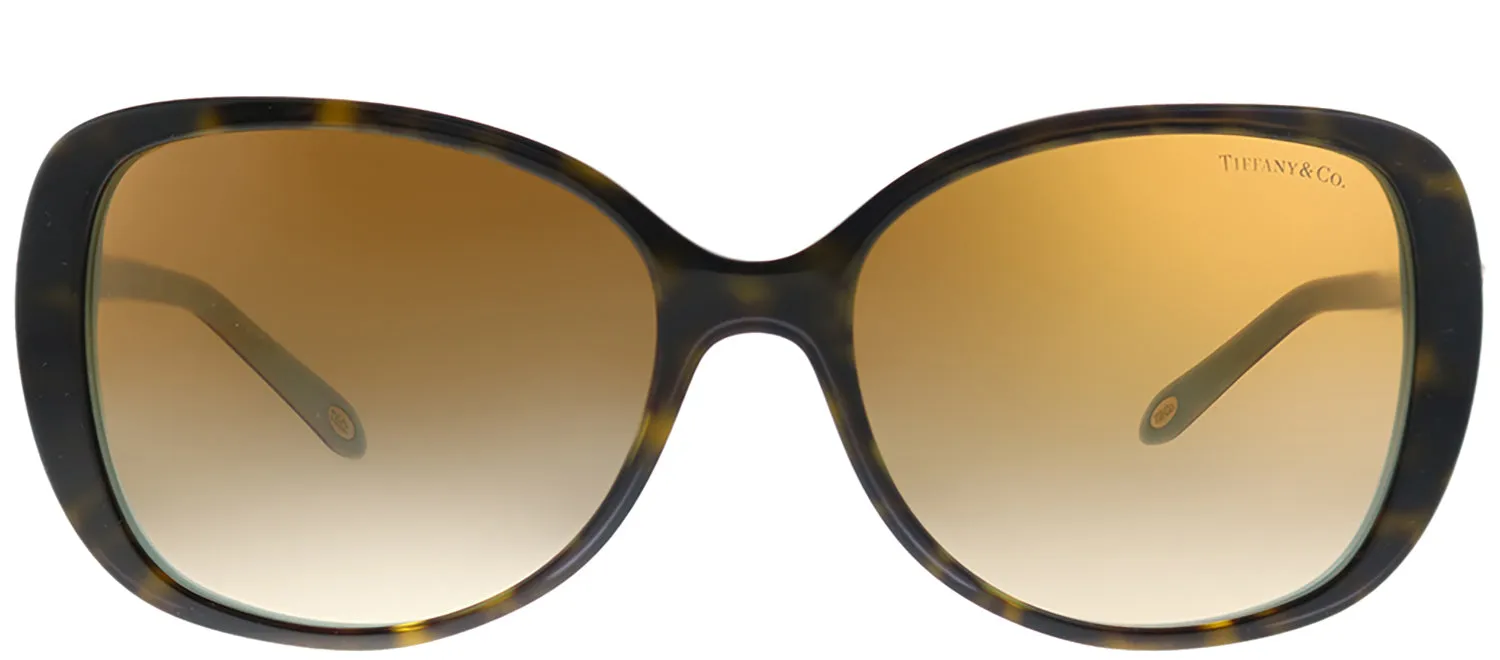 Tiffany & Co. TF 4121B 81343B Square Plastic Havana Sunglasses with Brown Gradient Lens sold by Gaffos