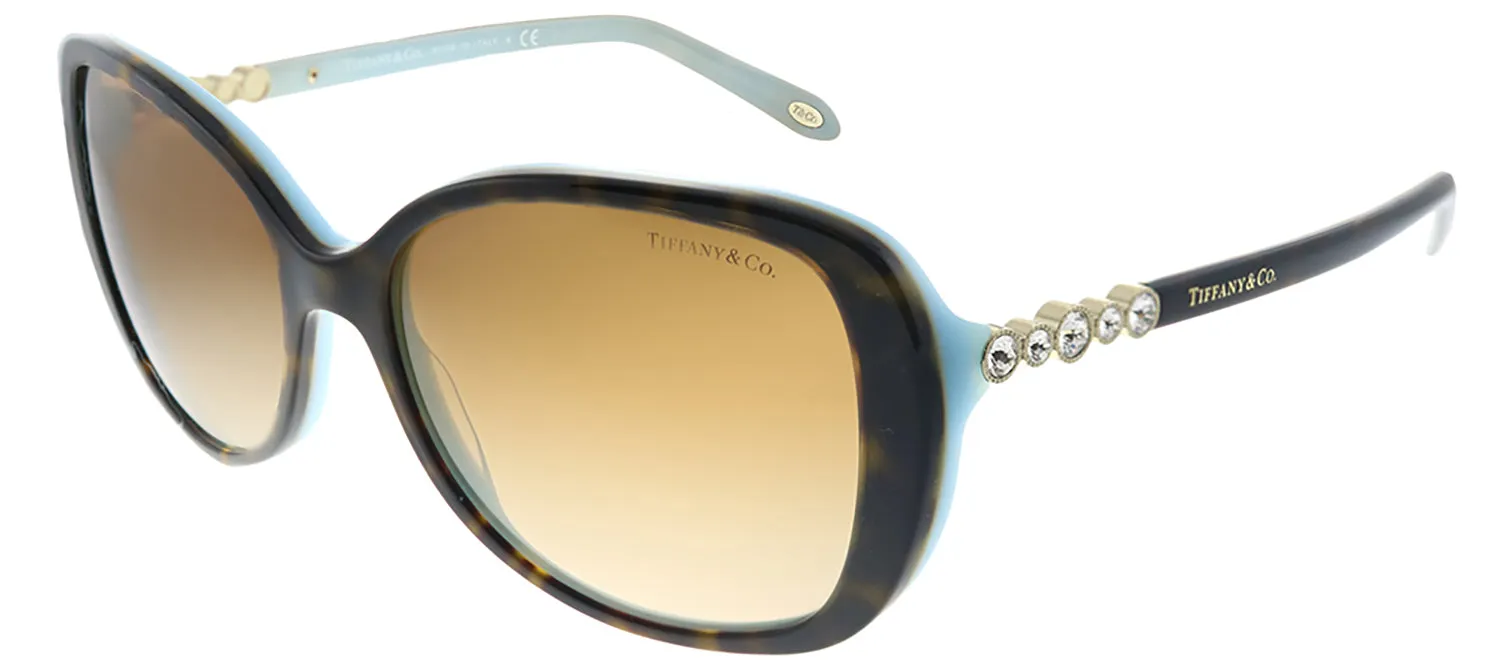 Tiffany & Co. TF 4121B 81343B Square Plastic Havana Sunglasses with Brown Gradient Lens sold by Gaffos product image thumbnail 2