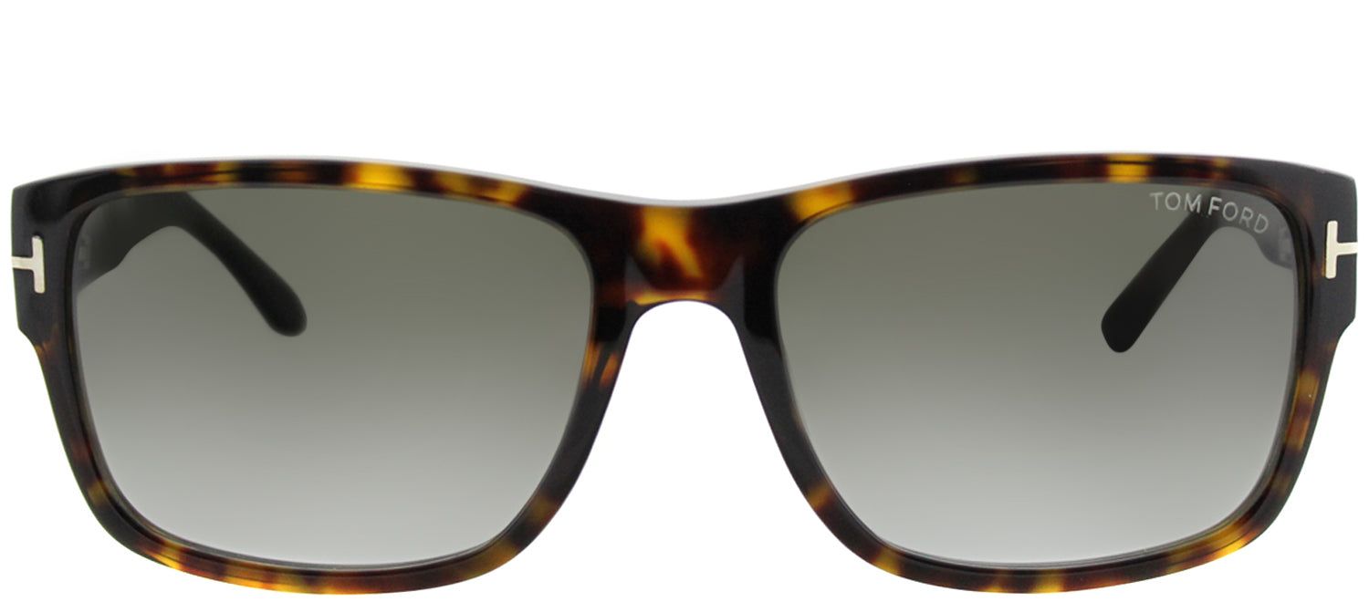 Tom Ford Mason TF 445 52B Rectangle Metal Tortoise/ Havana Sunglasses with Grey Polarized Lens sold by Gaffos