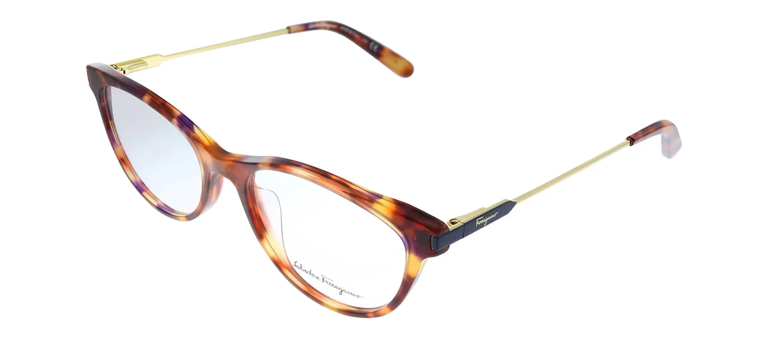 Salvatore Ferragamo SF 2852 214 Cat-Eye Plastic Havana Eyeglasses with Demo Lens sold by Gaffos product image thumbnail 2