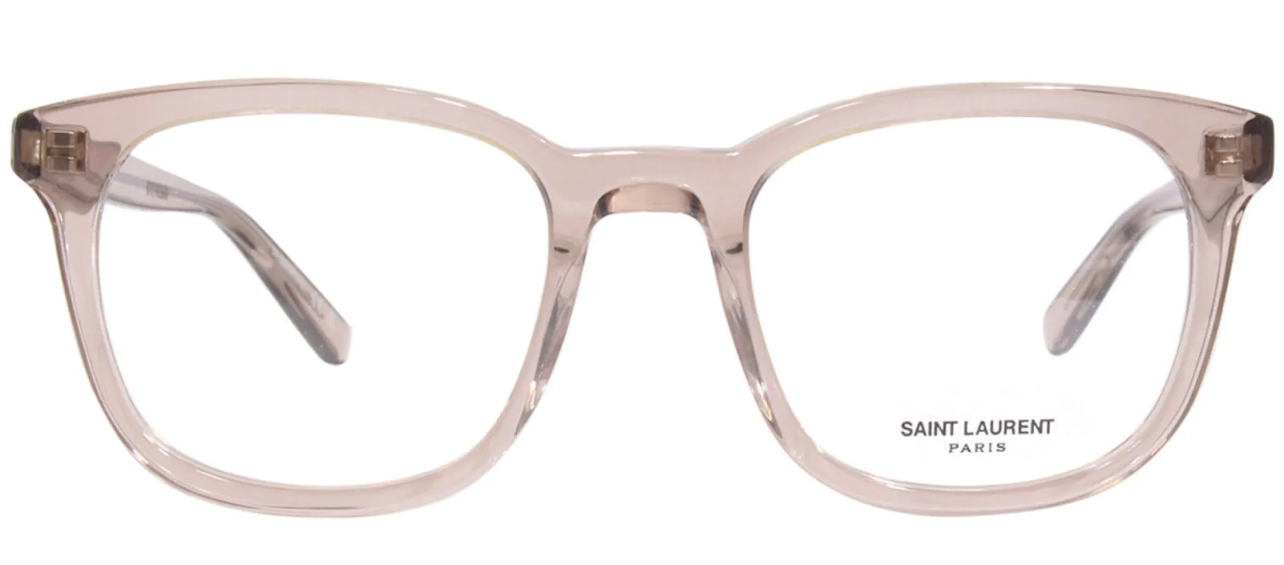 Saint Laurent SL 459O 4 Square Plastic Brown Eyeglasses with Logo Stamped Demo Lenses sold by Gaffos
