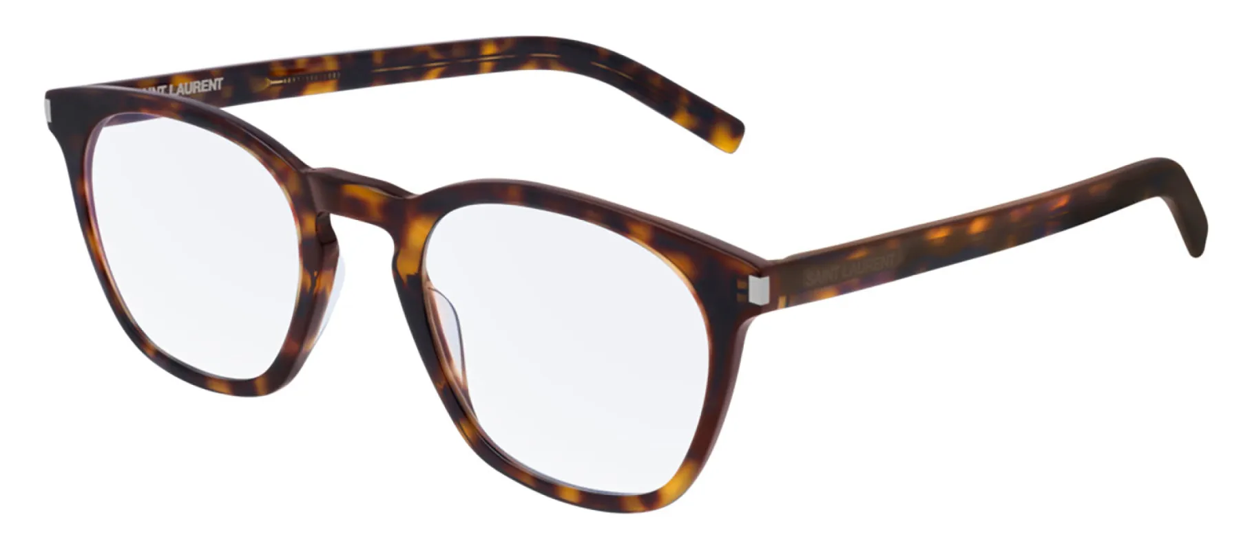 Saint Laurent SL 30 003 Square Acetate Havana Eyeglasses with Demo Lens sold by Gaffos
