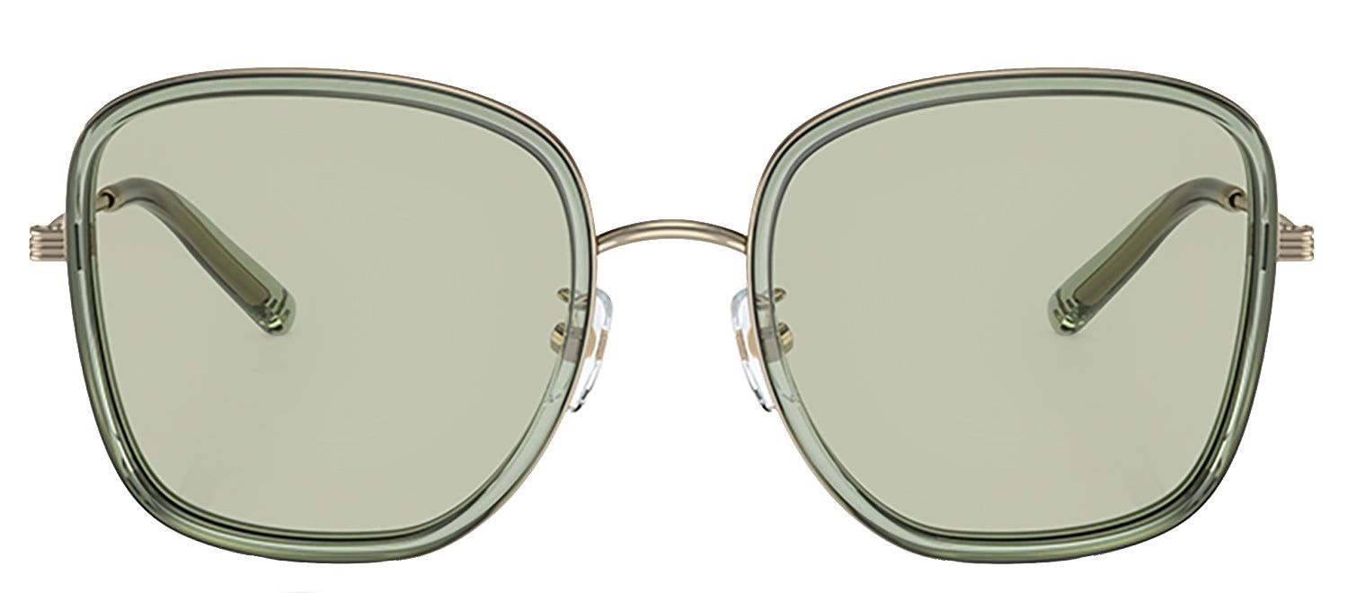 Tory Burch TY 6101 3361/2 Square Metal Green Sunglasses with Light Green Classic Lens sold by Gaffos