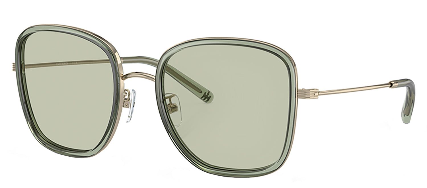 Tory Burch TY 6101 3361/2 Square Metal Green Sunglasses with Light Green Classic Lens sold by Gaffos product image thumbnail 2