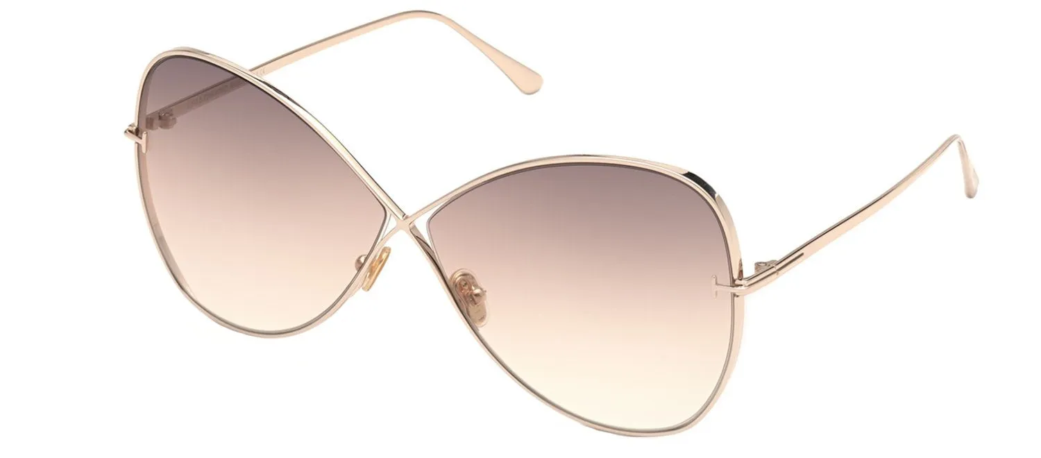 Tom Ford Nickie TF 842 28F Butterfly Metal Gold Sunglasses with Brown Gradient Lens sold by Gaffos product image thumbnail 2
