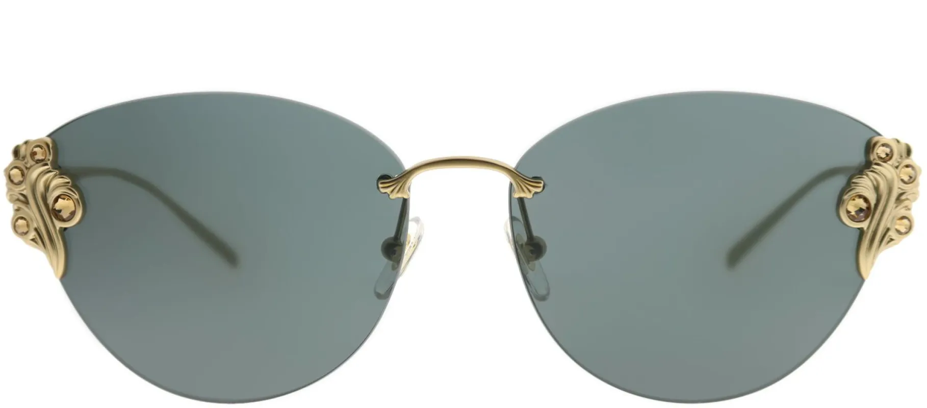 Versace VE 2196B 142887 Cat-Eye Metal Gold Sunglasses with Grey Lens sold by Gaffos