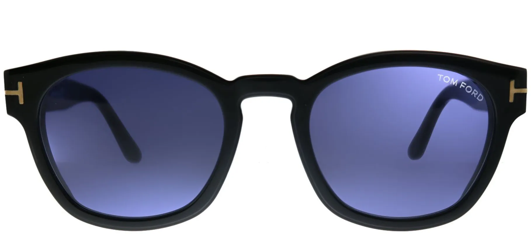 Tom Ford TF 590 01V Square Plastic Black Sunglasses with Blue Lens sold by Gaffos