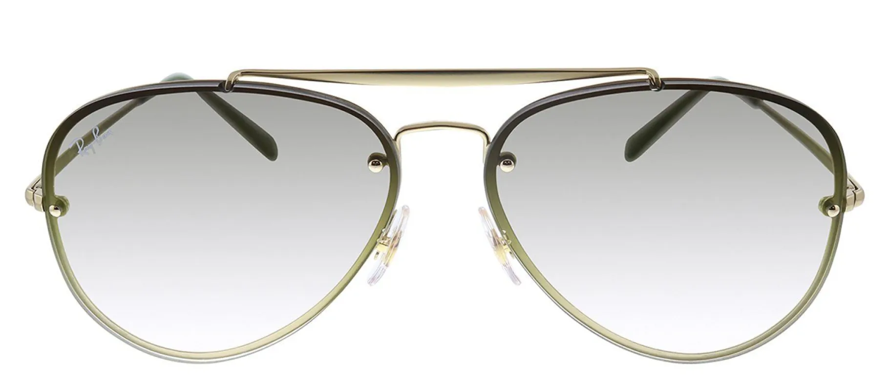 Ray-Ban Blaze Aviator RB 3584N 91400R Pilot Metal Gold Sunglasses with Green Gradient Lens sold by Gaffos