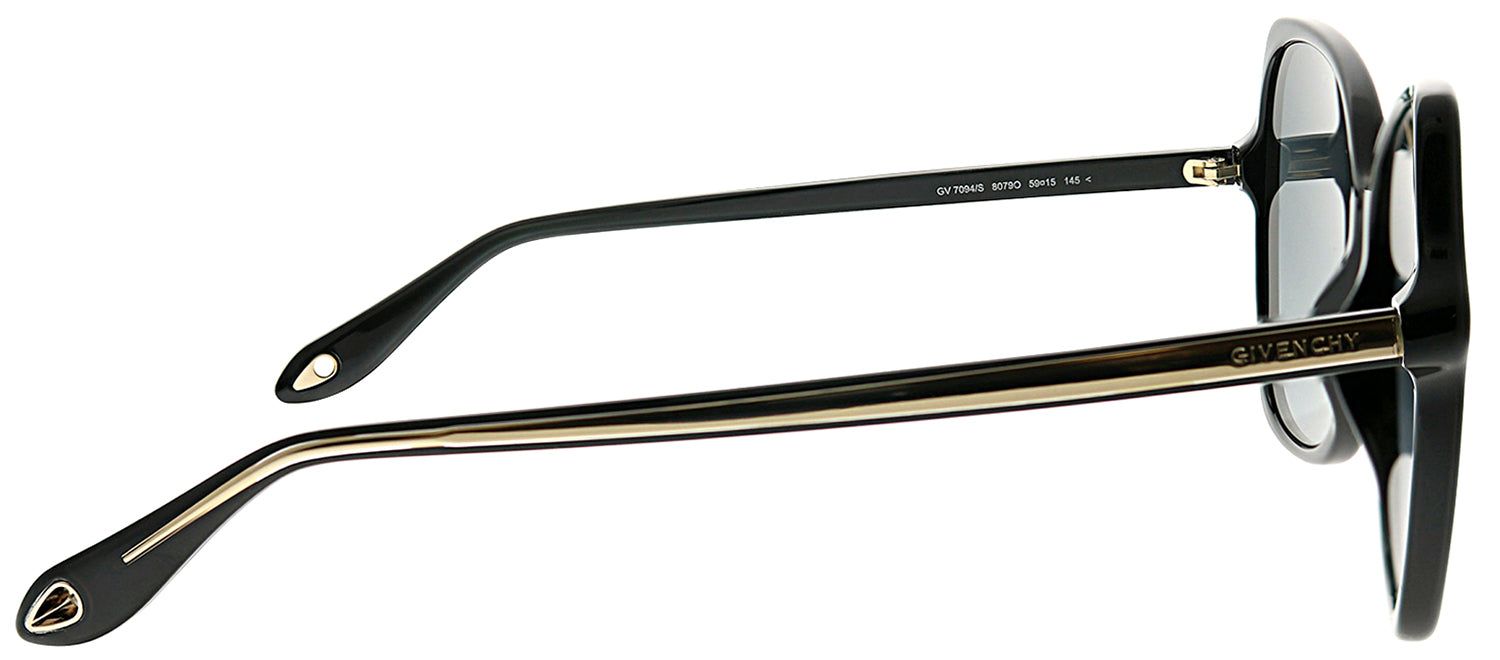 Givenchy GV 7094 807 Rectangle Plastic Black Sunglasses with Grey Gradient Lens sold by Gaffos product image thumbnail 3