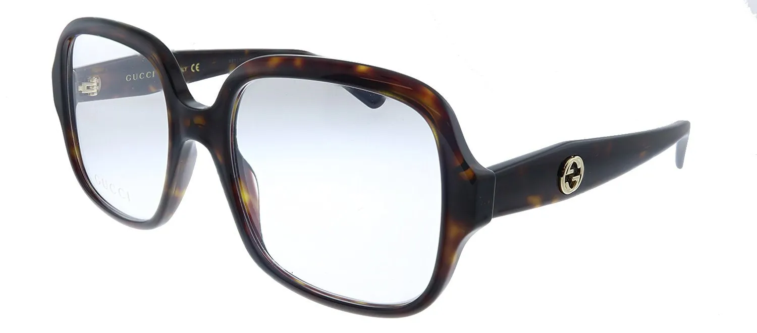 Gucci GG 0799O 002 Square Acetate Havana Eyeglasses with Demo Lens sold by Gaffos product image thumbnail 2