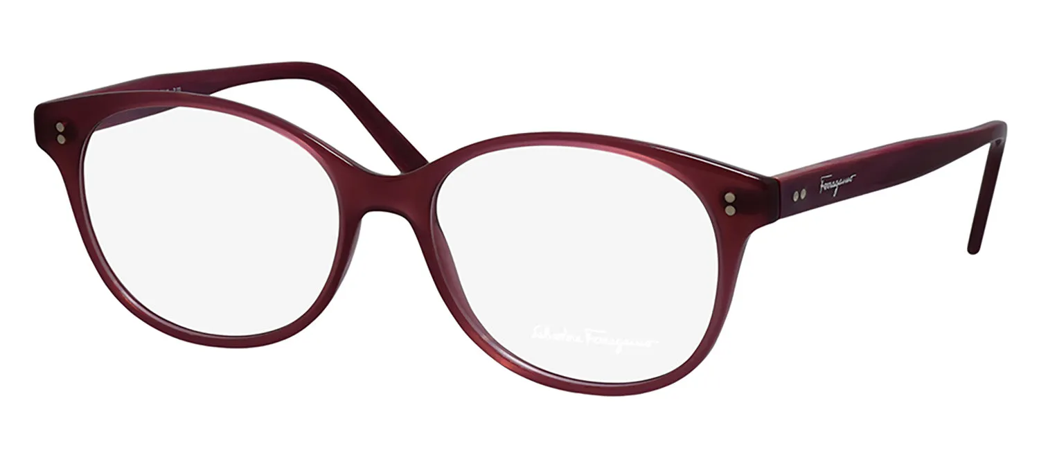 Salvatore Ferragamo SF 2911 511 Round Plastic Trasparent Mauve, Lillac Marble Eyeglasses with Logo Stamped Demo Lenses sold by Gaffos product image thumbnail 2