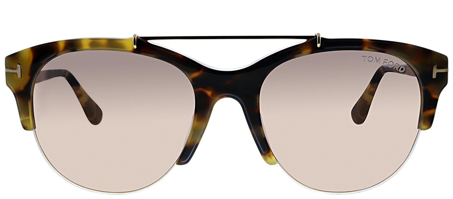 Tom Ford TF 517 56Z Cat-Eye Plastic Tortoise/ Havana Sunglasses with Pink Lens sold by Gaffos