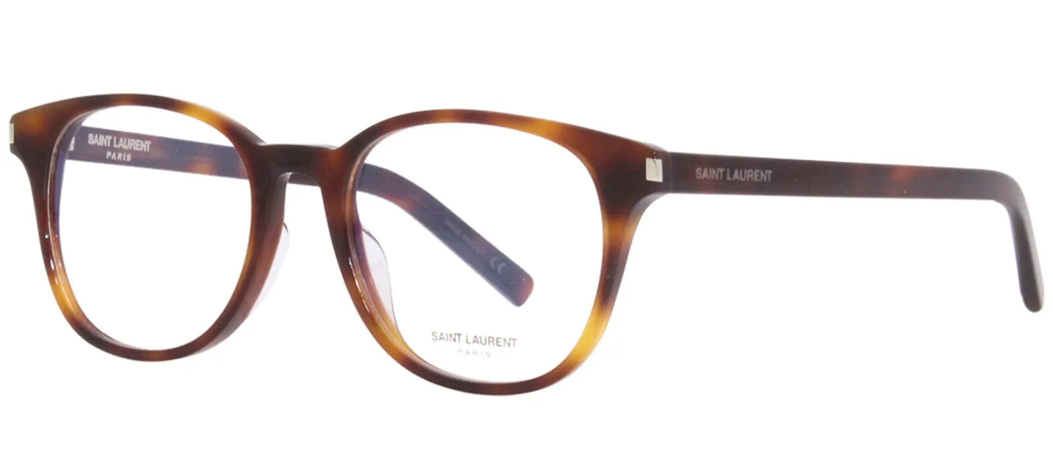 Saint Laurent SL 523O 5 Round Plastic Havana Eyeglasses with Logo Stamped Demo Lenses sold by Gaffos product image thumbnail 2