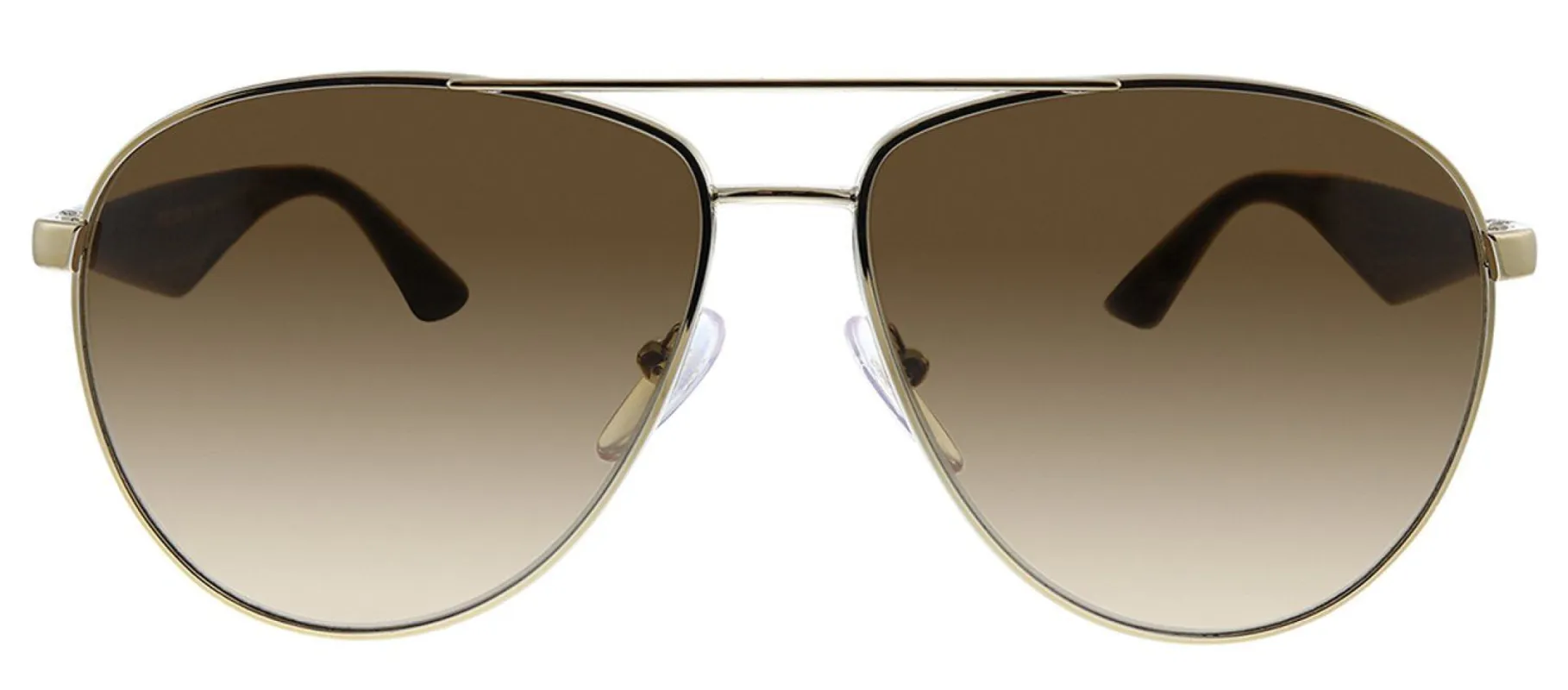 Prada PR 53QS ZVN6S1 Pilot Metal Brown Sunglasses with Brown Gradient Lens sold by Gaffos